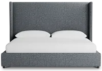 Captiva Elevation Gray 60" Upholstered Shelter Bed