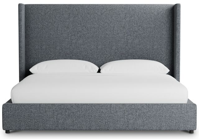 Captiva Elavation Gray 60" Upholstered Shelter Bed