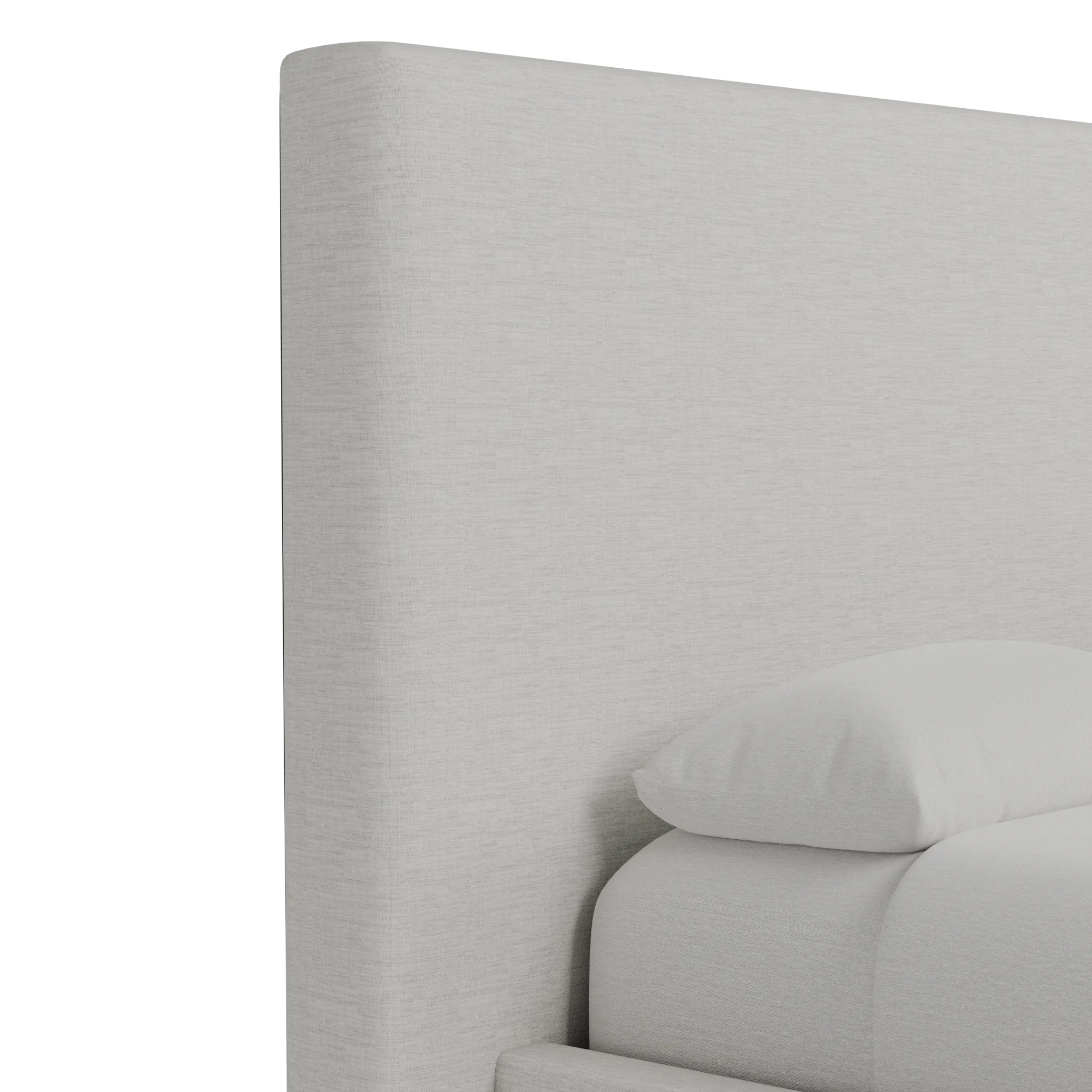 Grayton Maguire Ivory 54" Upholstered Platform Bed