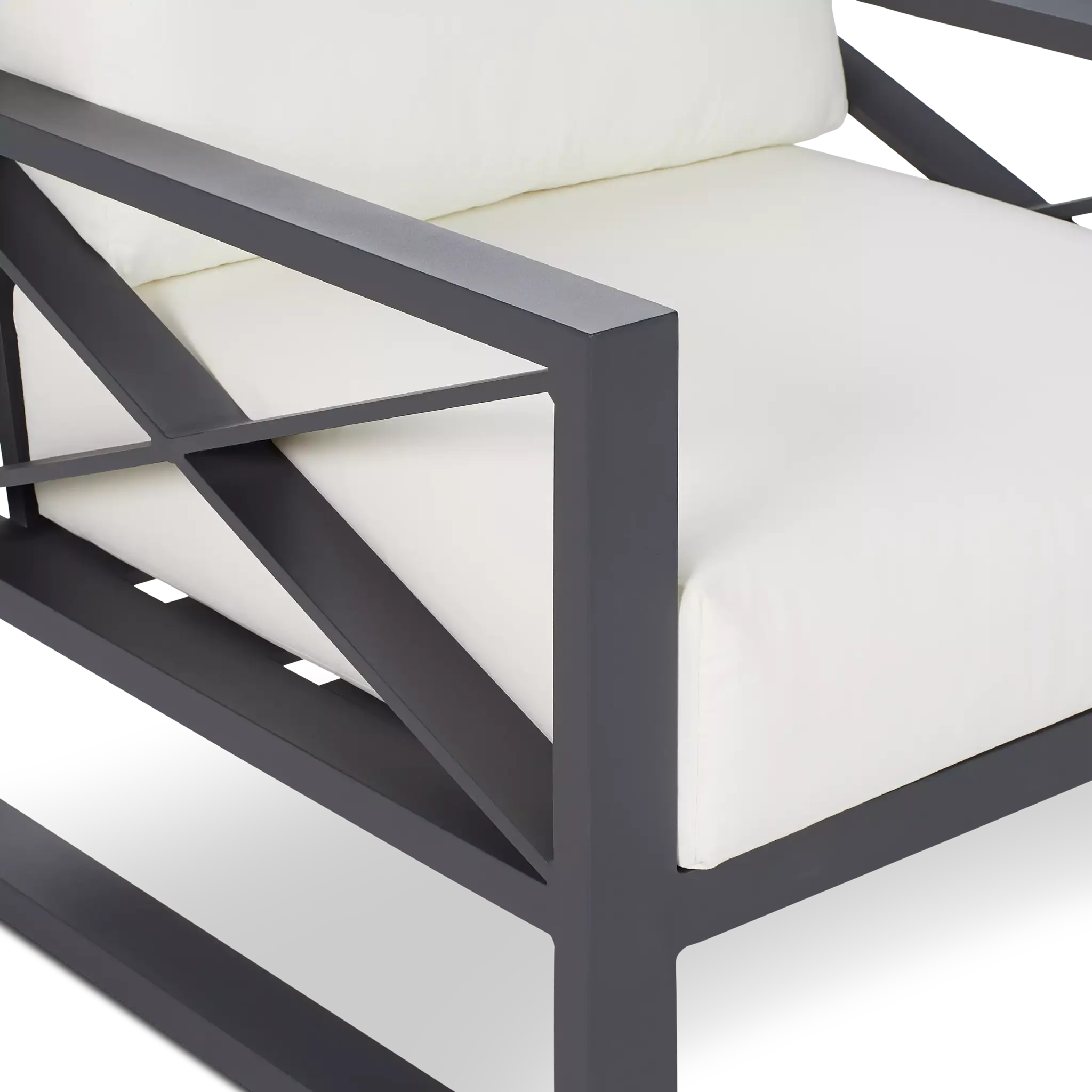 Linear Dark Gray White Aluminum Chair Linear Dark Gray White Aluminum Chair