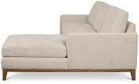 Maisie Light Beige Fabric Right Chaise Sectional