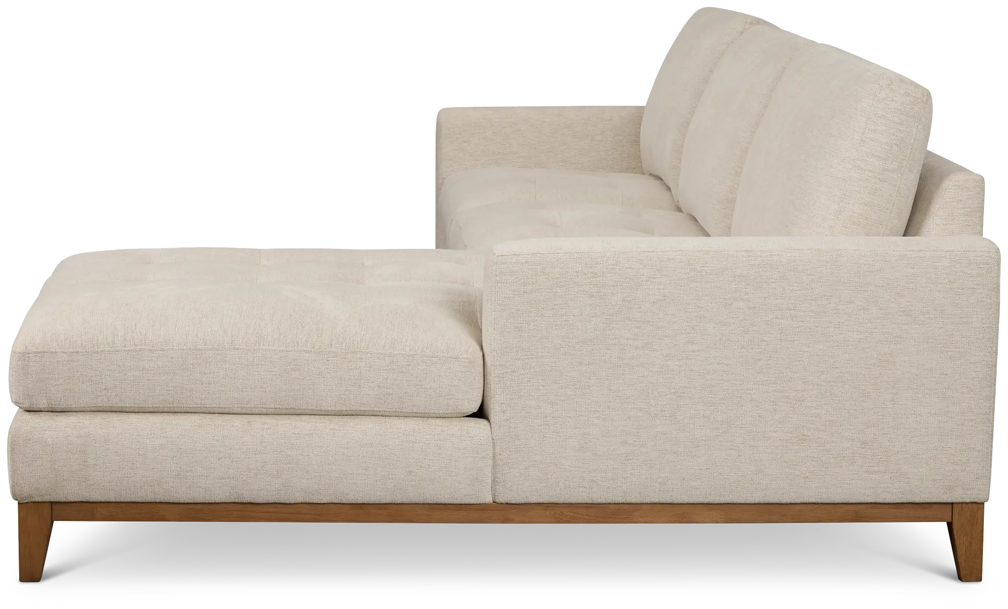 Maisie Light Beige Fabric Right Chaise Sectional Maisie Light Beige Fabric Right Chaise Sectional