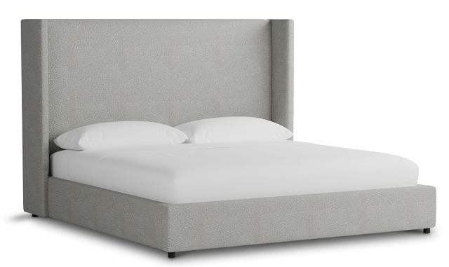 Captiva Sutton Gray 60" Upholstered Shelter Bed