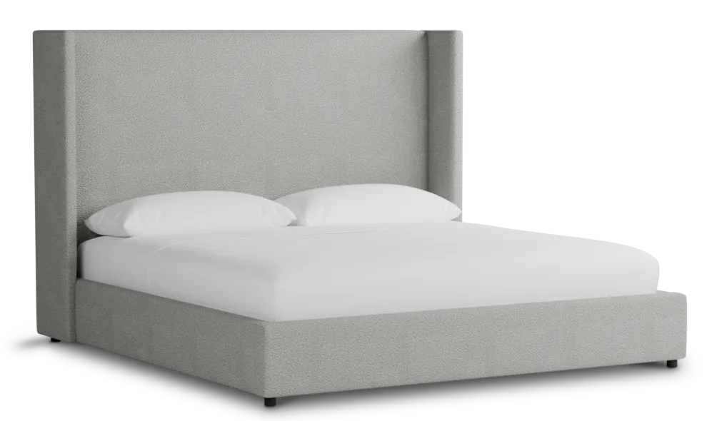 Captiva Sutton Gray 60" Upholstered Shelter Bed