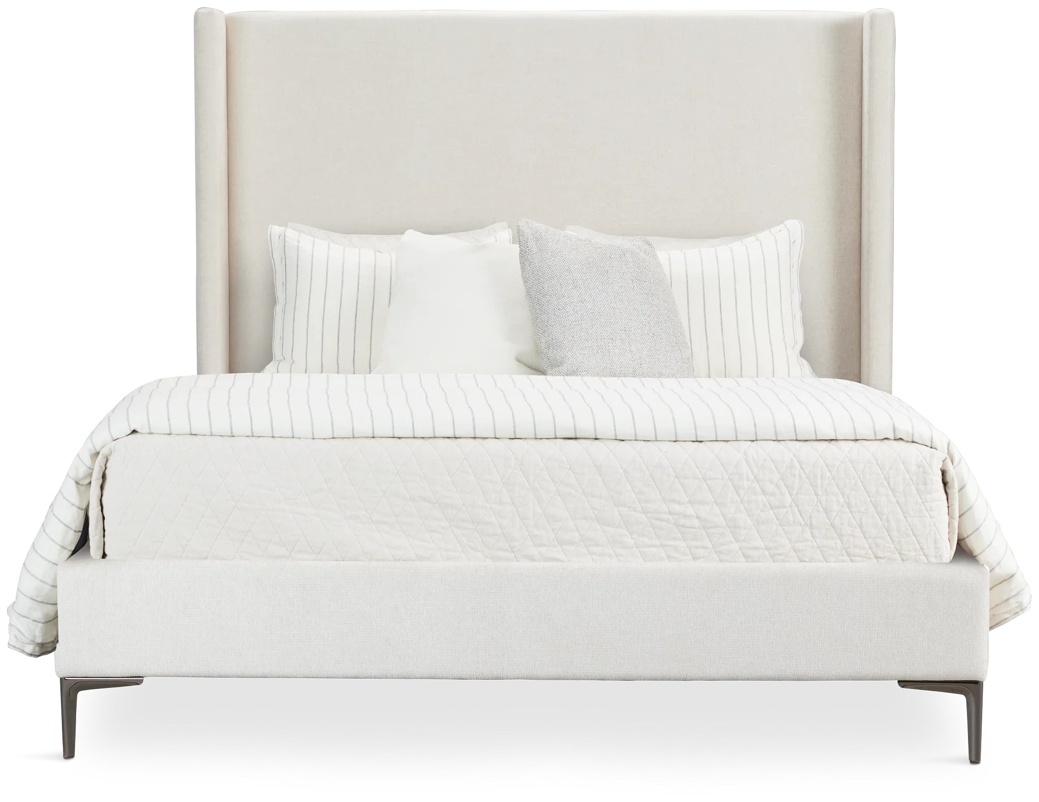 Kent Light Beige Uph Panel Bed