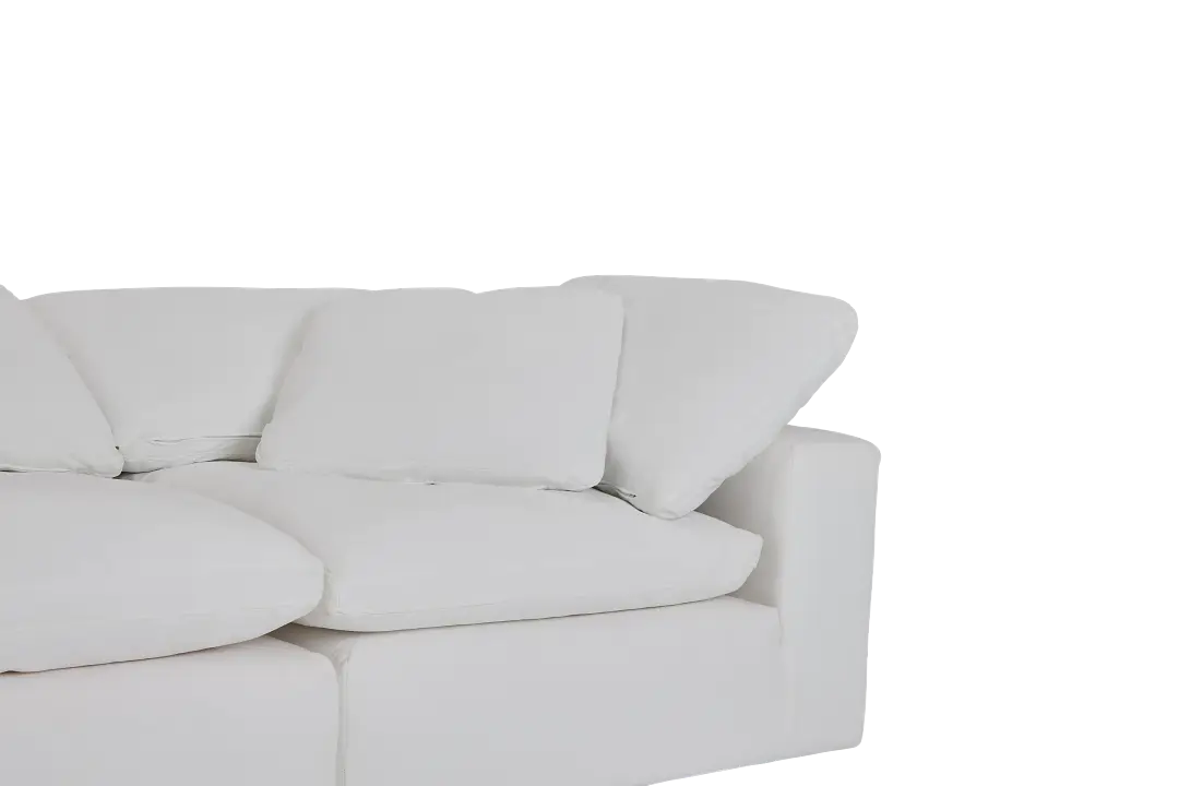 Nixon White Fabric 2-piece Modular Sofa Nixon White Fabric 2-piece Modular Sofa