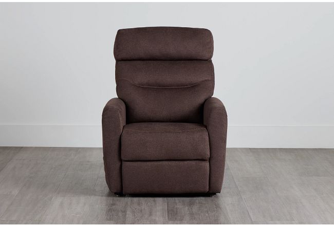 Canton Brown Fabric Power Lift Recliner