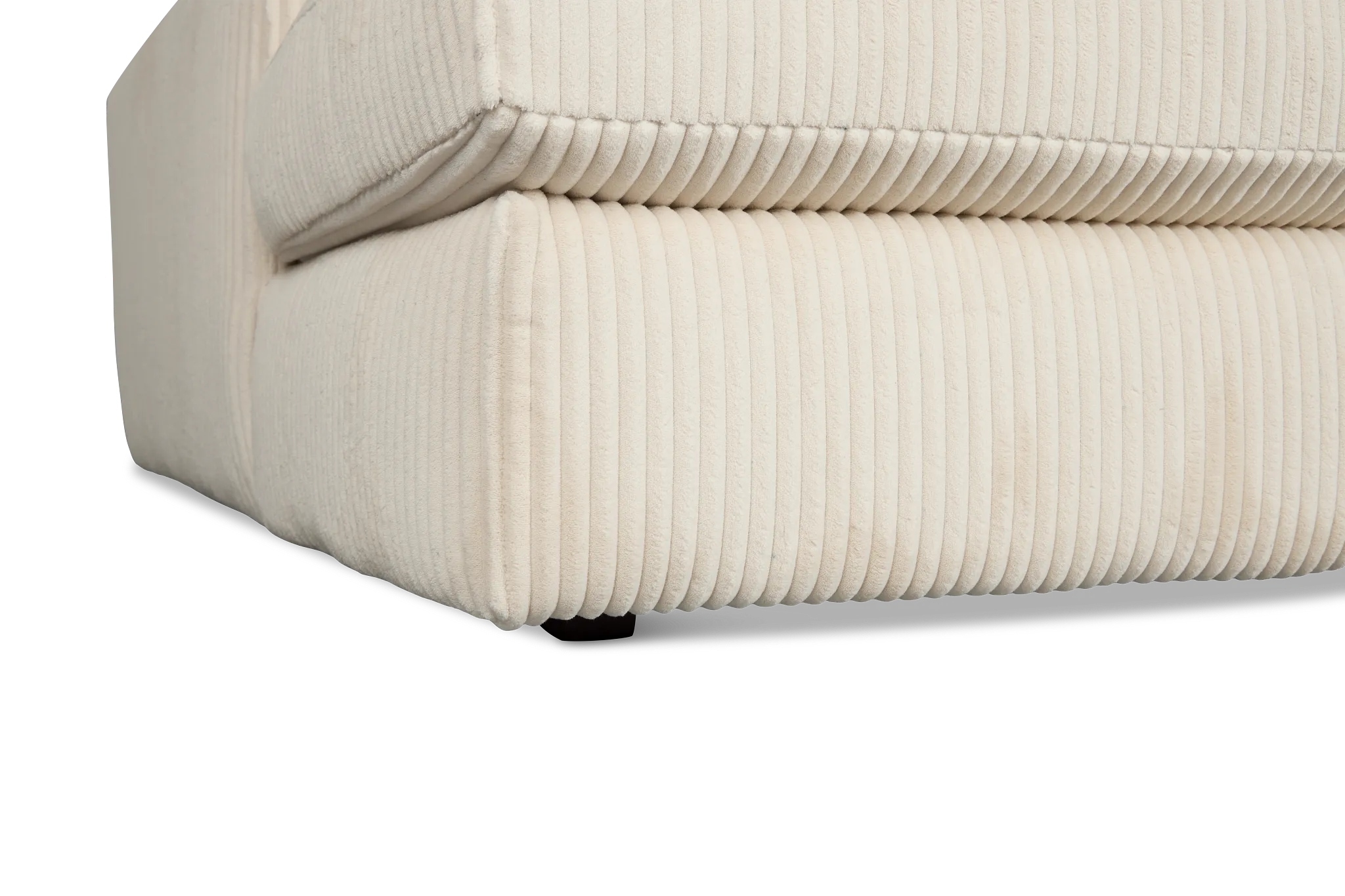 Charlie Ivory Fabric Large Left Chaise Sectional