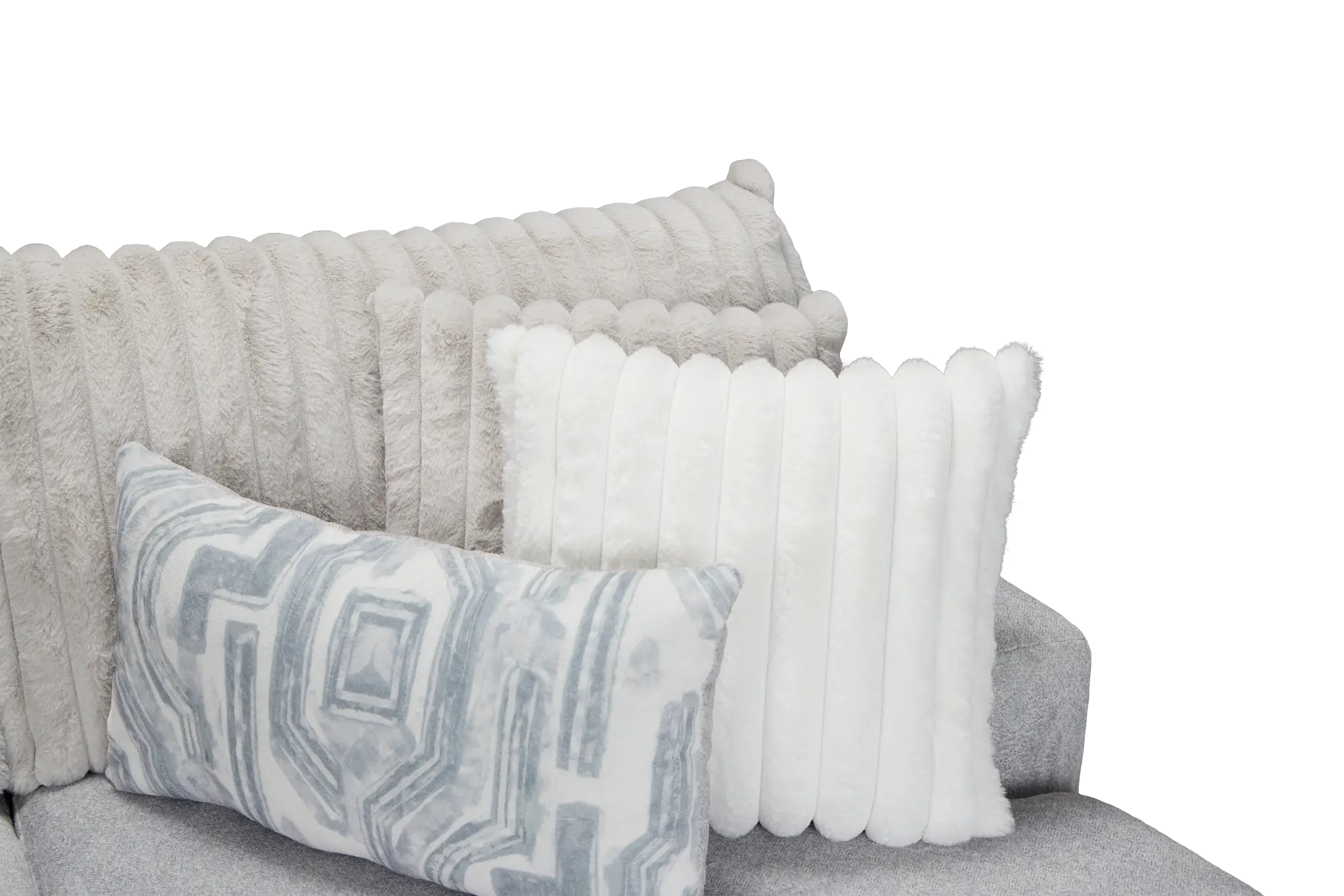 Kylie Light Gray Fabric Right Chaise Sectional Kylie Light Gray Fabric Right Chaise Sectional