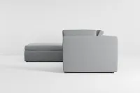 Destin Revenue Gray Fabric 4-piece Bumper Sectional