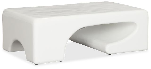 Layla White Rectangular Coffee Table