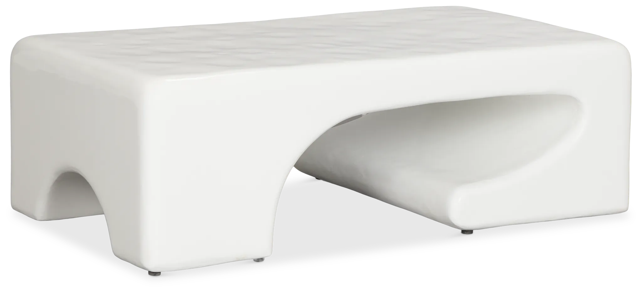 Layla White Rectangular Coffee Table