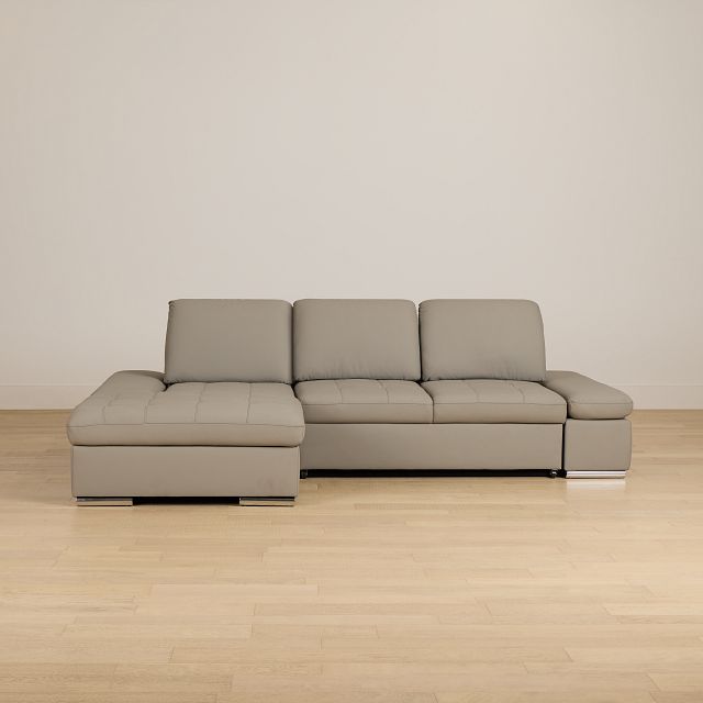 Eden Gray Micro Left Chaise Sleeper Sectional