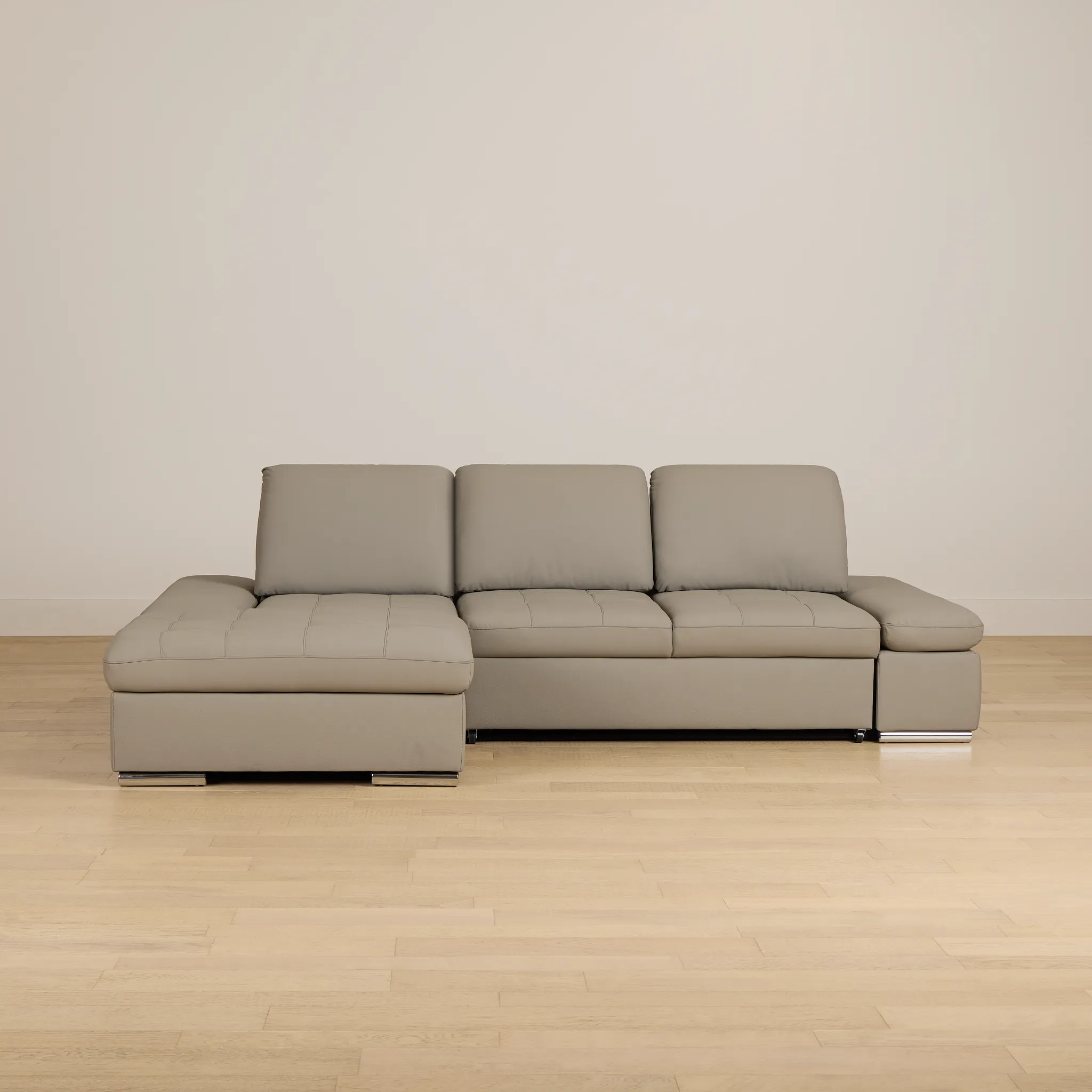 Eden Gray Micro Left Chaise Sleeper Sectional