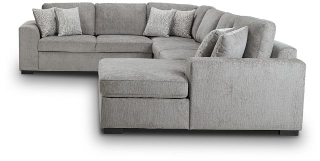 Blakely Gray Fabric Right Chaise Storage Sleeper Sectional