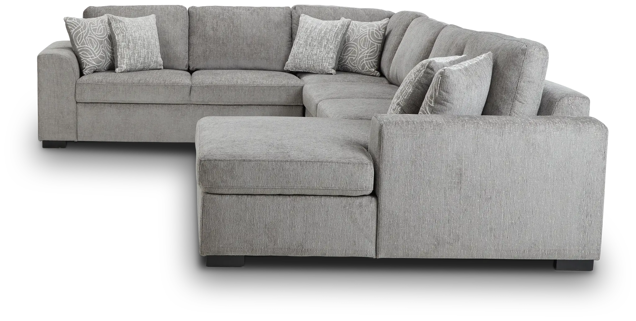 Blakely Gray Fabric Right Chaise Storage Sleeper Sectional Blakely Gray Fabric Right Chaise Storage Sleeper Sectional