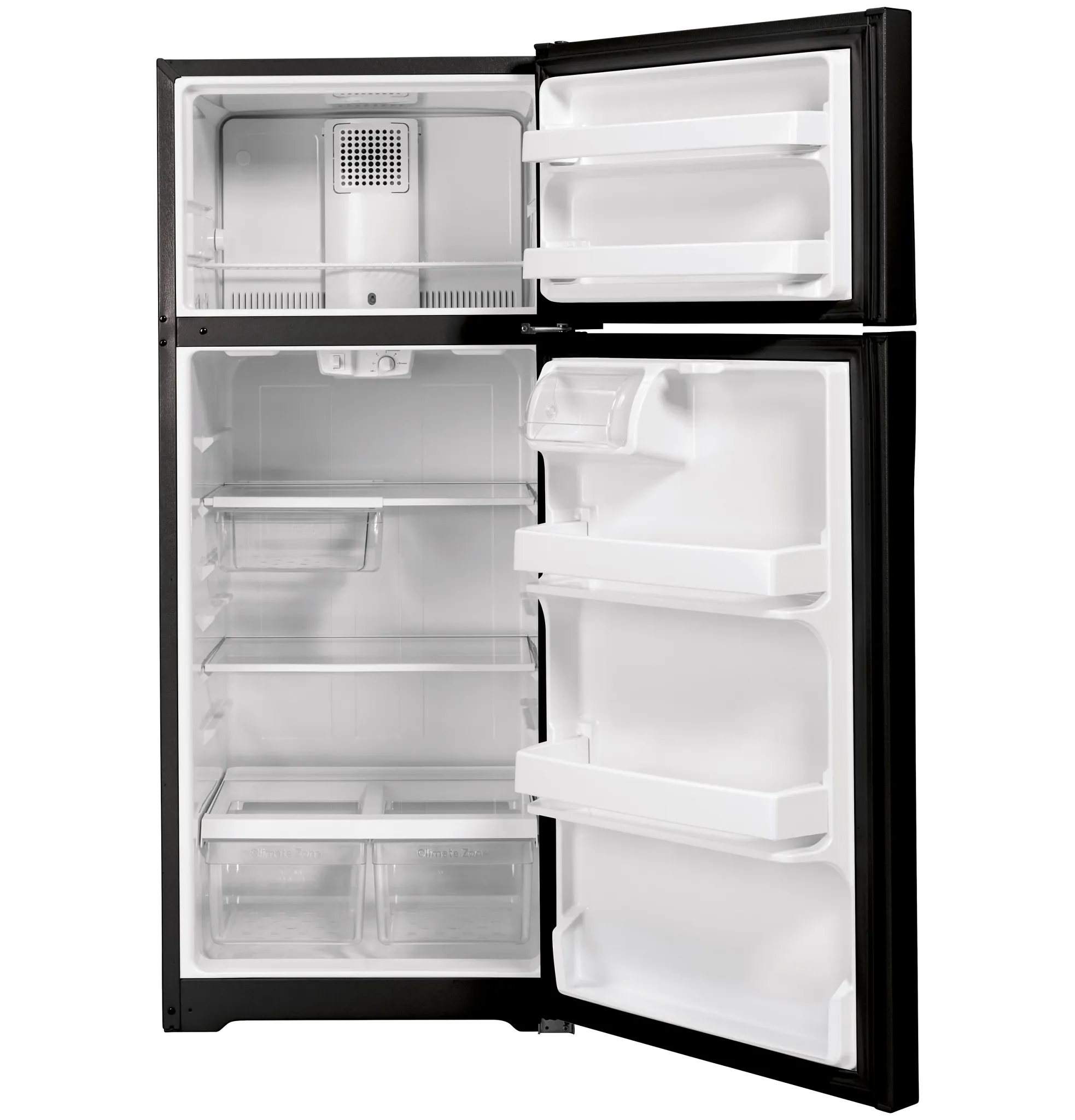 Ge 17 Series Black Top Freezer Refrigerator