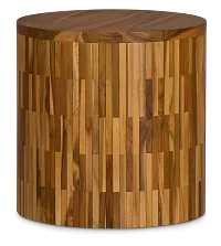 Haven Mid Tone Teak Round End Table