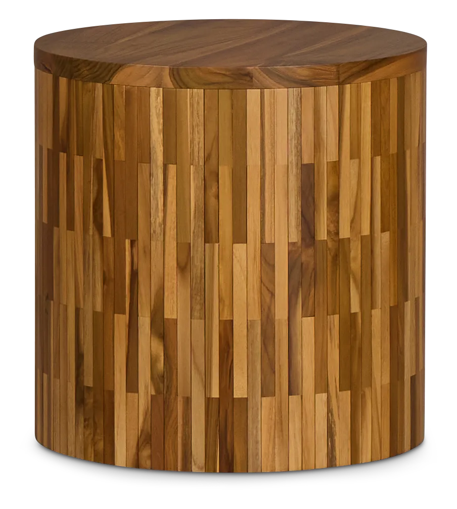 Haven Mid Tone Teak Round End Table