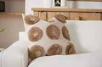 Halsto Ivory Square Accent Pillow