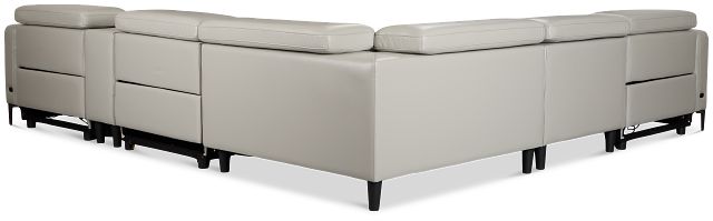 Ava Light Gray Micro Medium Triple Power 2-arm Sectional