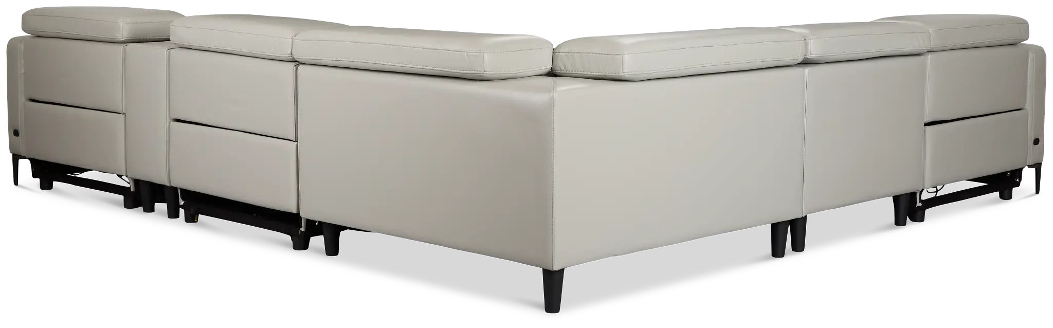 Ava Light Gray Micro Medium Triple Power 2-arm Sectional Ava Light Gray Micro Medium Triple Power 2-arm Sectional