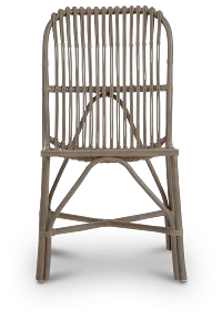 Greenwich Gray Rattan Side Chair