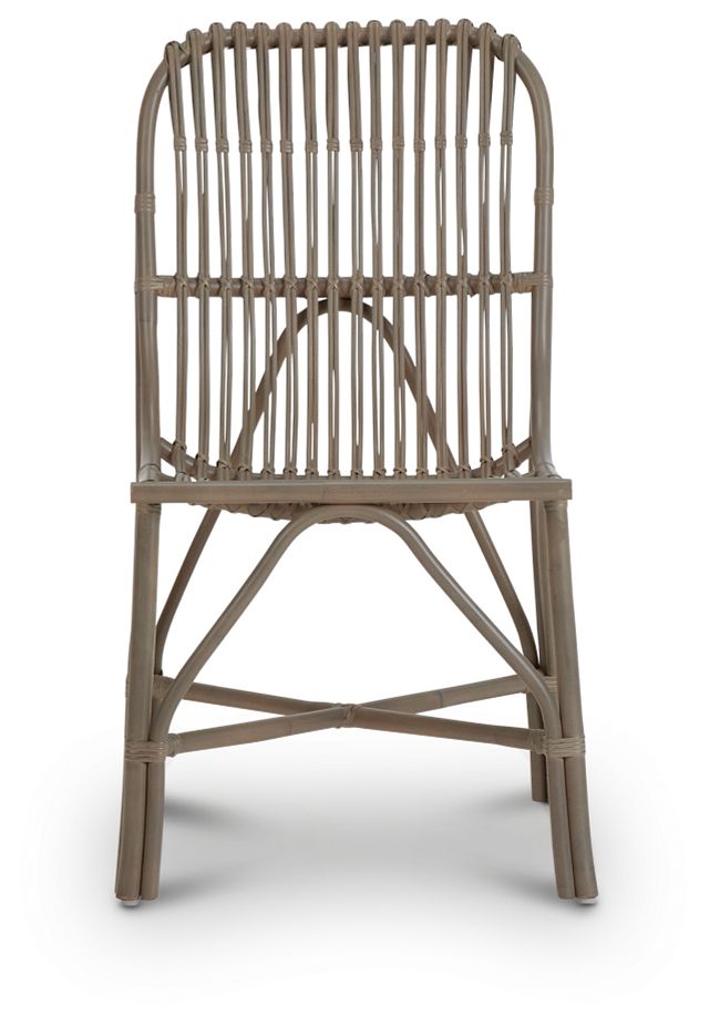 Greenwich Gray Rattan Side Chair