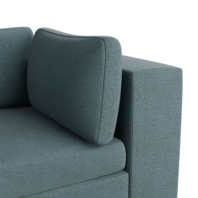 Destin Sutton Blue Fabric 5pc Bumper Sectional