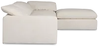 Drift Light Beige Fabric Small Dual Power Right Bumper Sectional