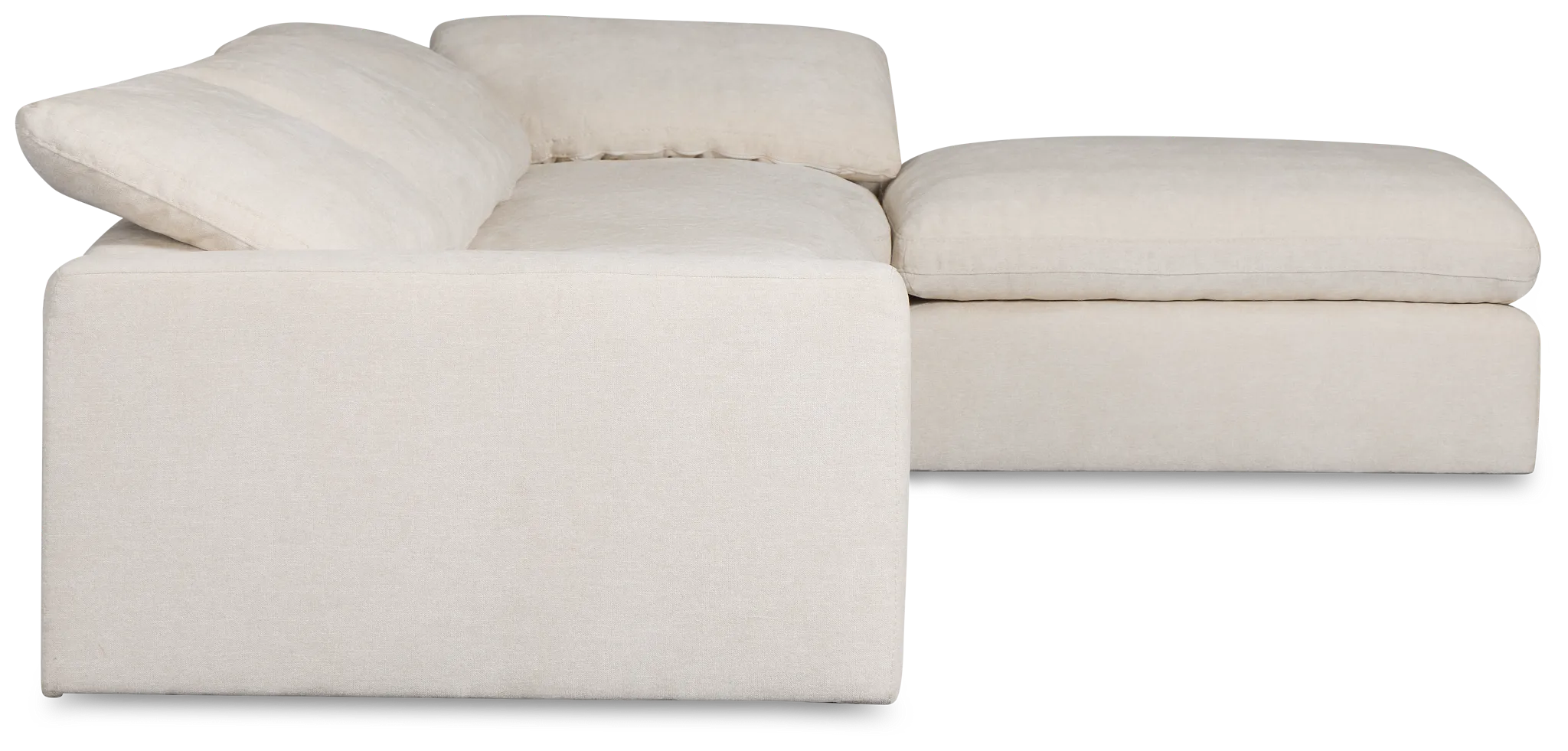 Drift Light Beige Fabric Small Dual Power Right Bumper Sectional