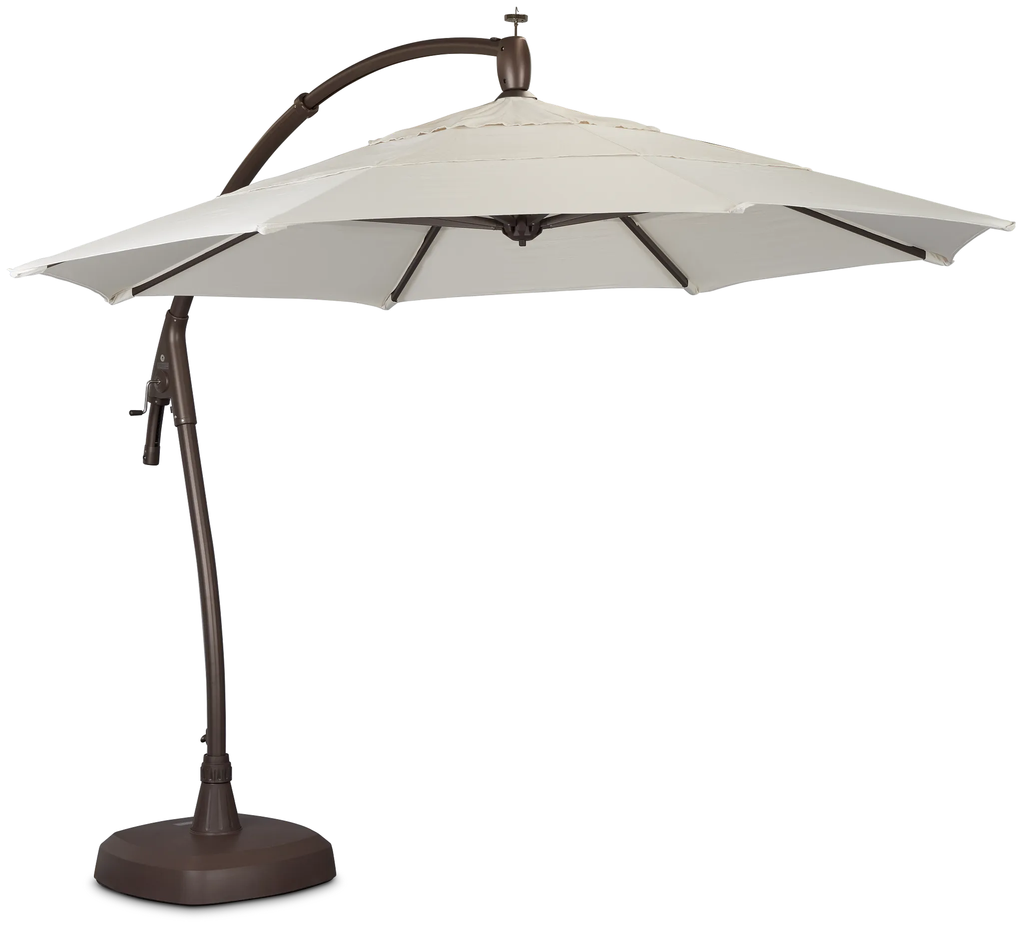 Belize White Cantilever Umbrella Set