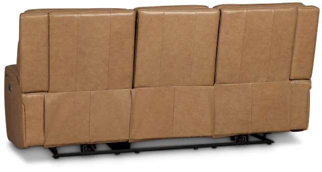 Jasper Light Brown Leather Power Reclining Sofa