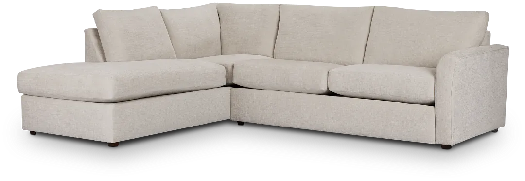Maxie Light Beige Micro Small Left Bumper Sectional