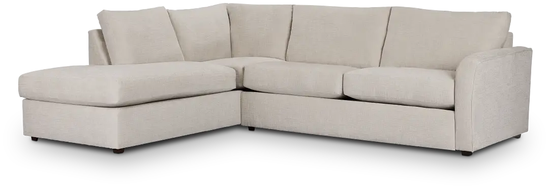 Maxie Light Beige Micro Small Left Bumper Sectional Maxie Light Beige Micro Small Left Bumper Sectional