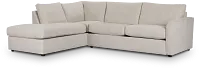 Maxie Light Beige Micro Small Left Bumper Sectional