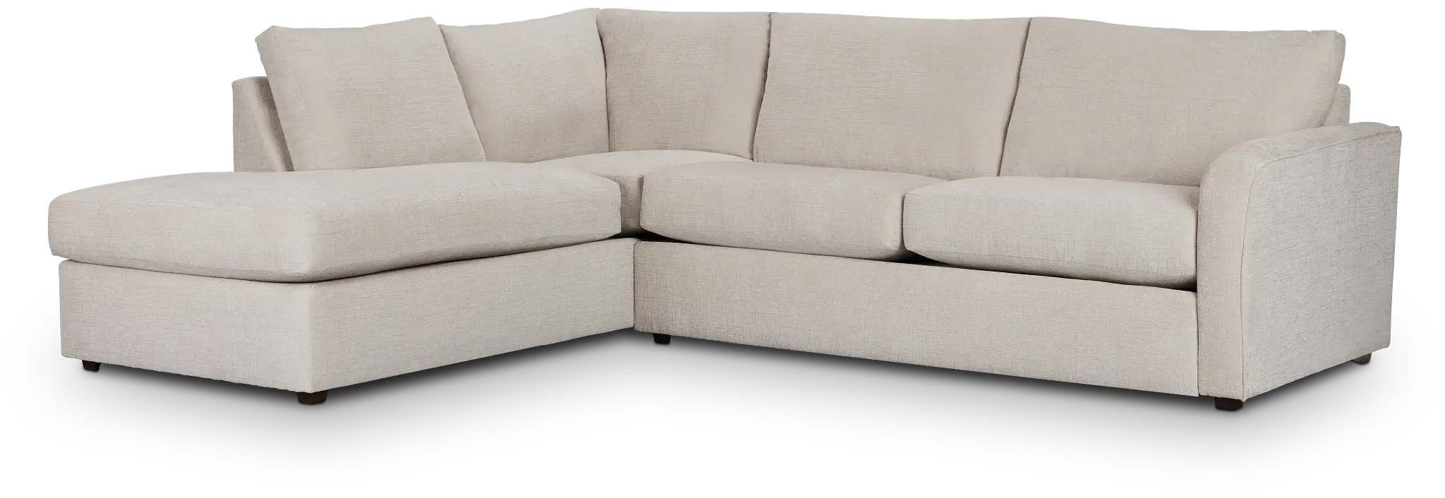 Maxie Light Beige Micro Small Left Bumper Sectional Maxie Light Beige Micro Small Left Bumper Sectional