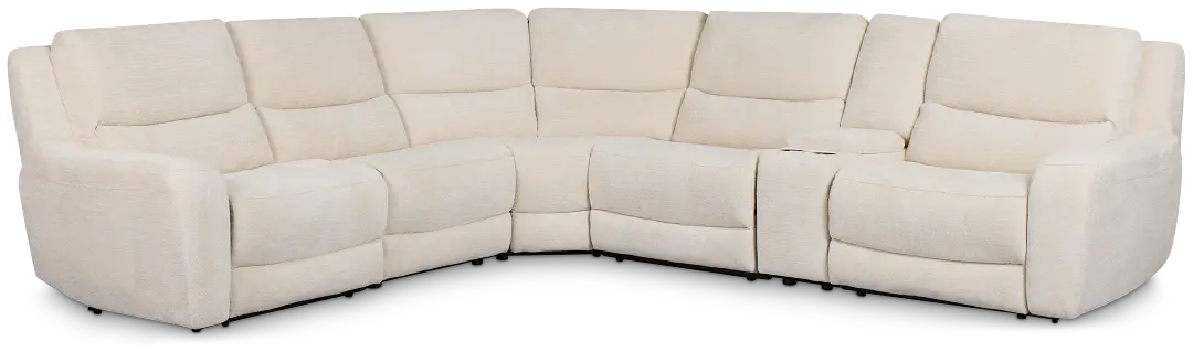 Bennett Light Beige Fabric Medium Triple Power 2-arm Sectional Bennett Light Beige Fabric Medium Triple Power 2-arm Sectional