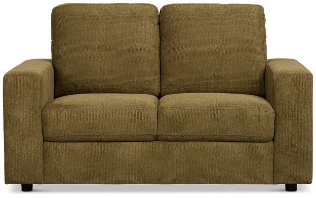 Carmen Green Fabric Loveseat