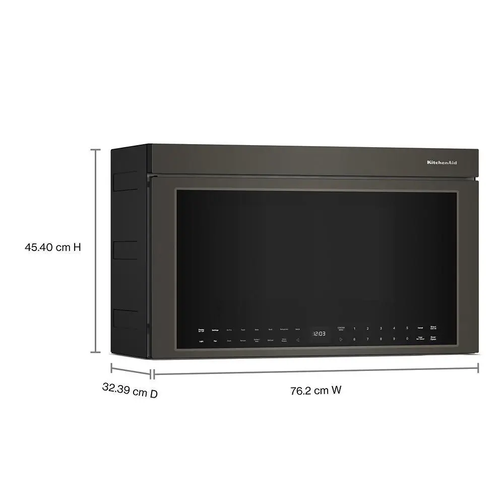 Kitchenaid 730 Series Black Over-the-range Microwave Kitchenaid 730 Series Black Over-the-range Microwave