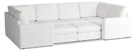Citymod White Fabric 8-piece Pit Sectional
