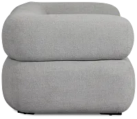 Celeste Light Gray Fabric 2-piece Modular Sofa