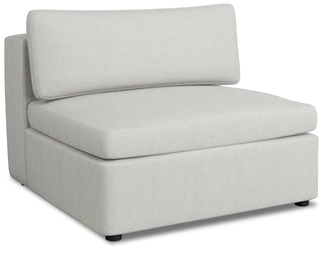 Destin Sutton Gray Fabric Armless Chair