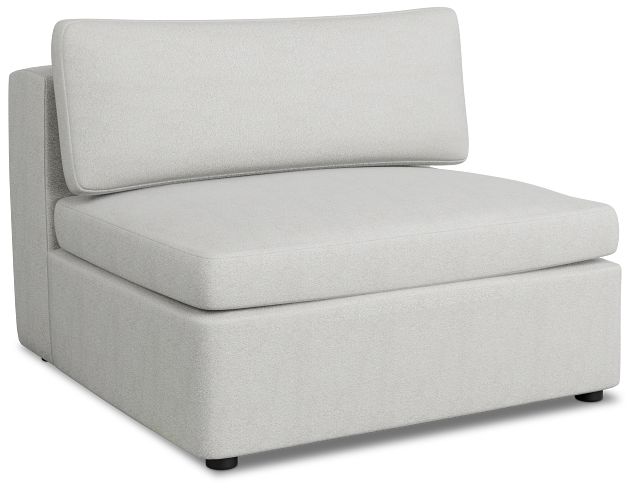 Destin Sutton Gray Fabric Armless Chair