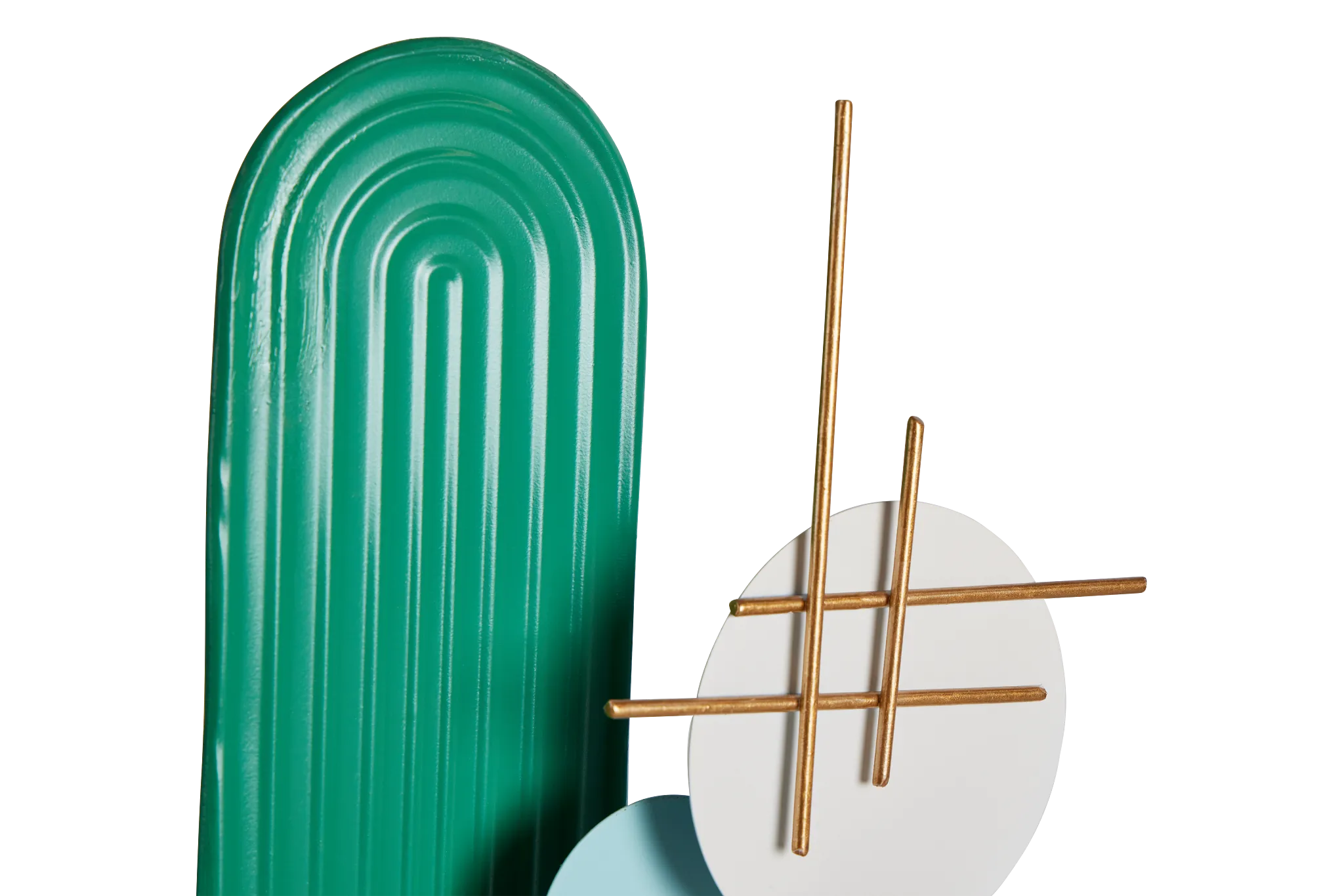 Keystone Multicolored Metal Sculpture