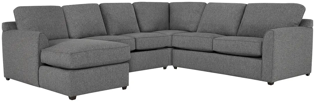 Asheville Gray Fabric Medium Left Chaise Sectional Asheville Gray Fabric Medium Left Chaise Sectional