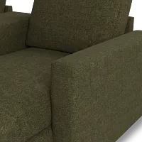 Citymod Green Fabric Small Right Chaise Sectional With Storage Console