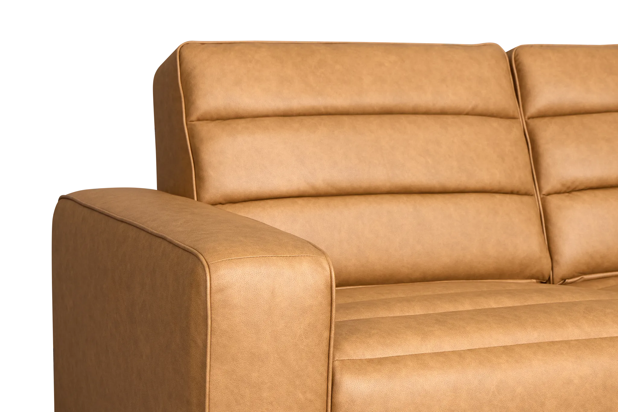 Sawyer Light Brown Micro 2-piece Modular Power Reclining Sofa