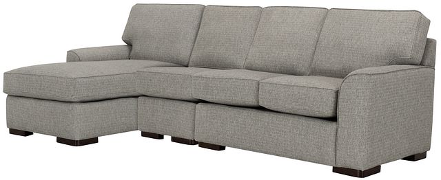 Austin Gray Fabric Small Left Chaise Sectional
