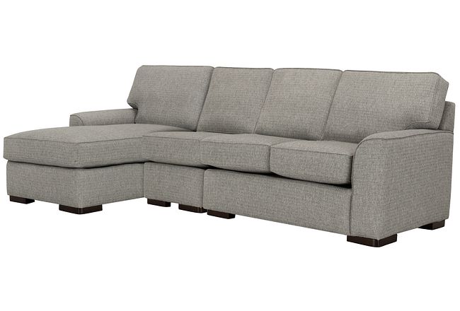Austin Gray Fabric Small Left Chaise Sectional